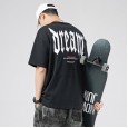 Short-sleeved summer new round neck pullover cotton hip-hop printed t-shirt fashion handsome wild