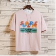 Summer new casual short-sleeved men's loose letter printing large size fashion