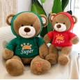 New clothes tricolor sweater teddy bear doll plush toy bear doll birthday gift