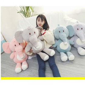 Soft Down Cotton Cute Large Scarf Elephant Doll Elephant Plush Toy Pillow Elephant Doll Gift