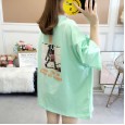 Summer new women's super fire cec printed short-sleeved T-shirt loose plus size ladies tops