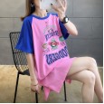 Summer new mm large size women's letters printing ladies shirt short sleeve t-shirt female students