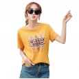 Fine cotton round neck short sleeve t-shirt female summer new large size women's tide loose student ladies top