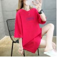 Summer  letter printed loose shirt round neck short sleeve T-shirt 